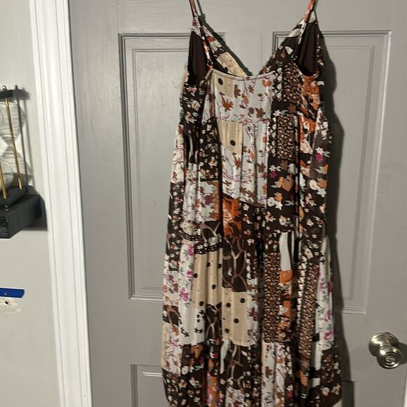 guc/ Lipstick Floral Patchwork Boho Dress. size S - Picture 5 of 8